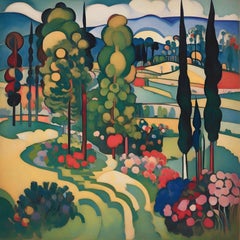 Landscape , 80x80cm, print on canvas