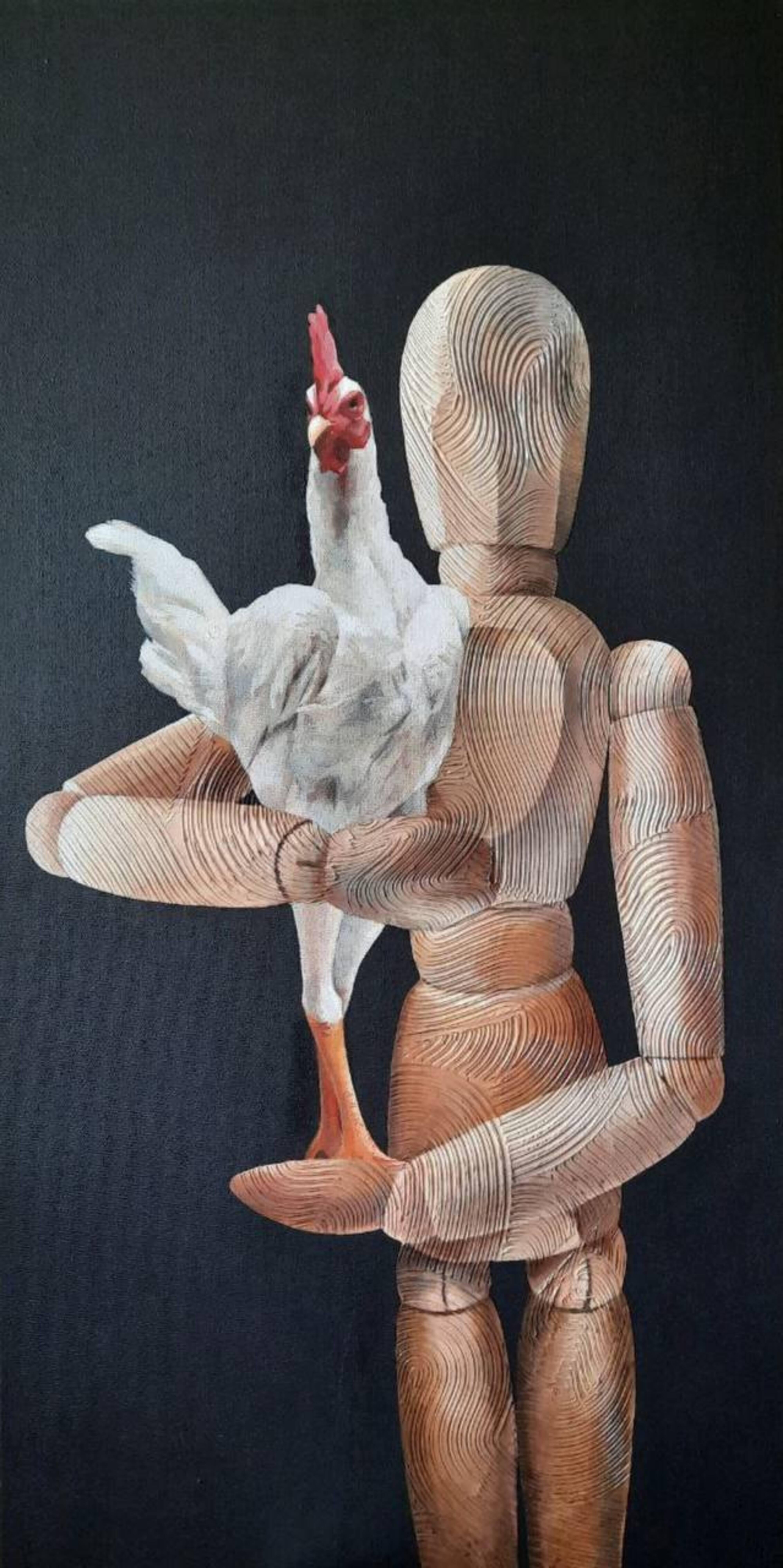 Irina Aleksandrova Figurative Painting - Pride, 100x50cm