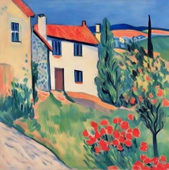 Summer in the village , 50x50cm, print on canvas