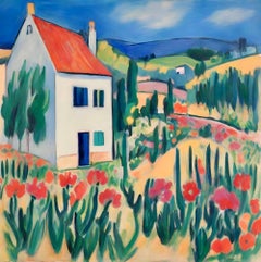 Summer in the village , 50x50cm, print on canvas