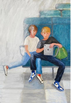 At the airport, 50*70 cm, oil on canvas, 2023