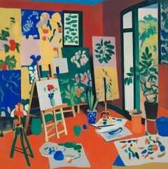 Artist's workshop , 70x70cm, print on canvas