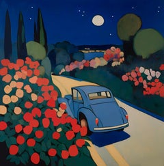 Night road , 70x70cm, print on canvas