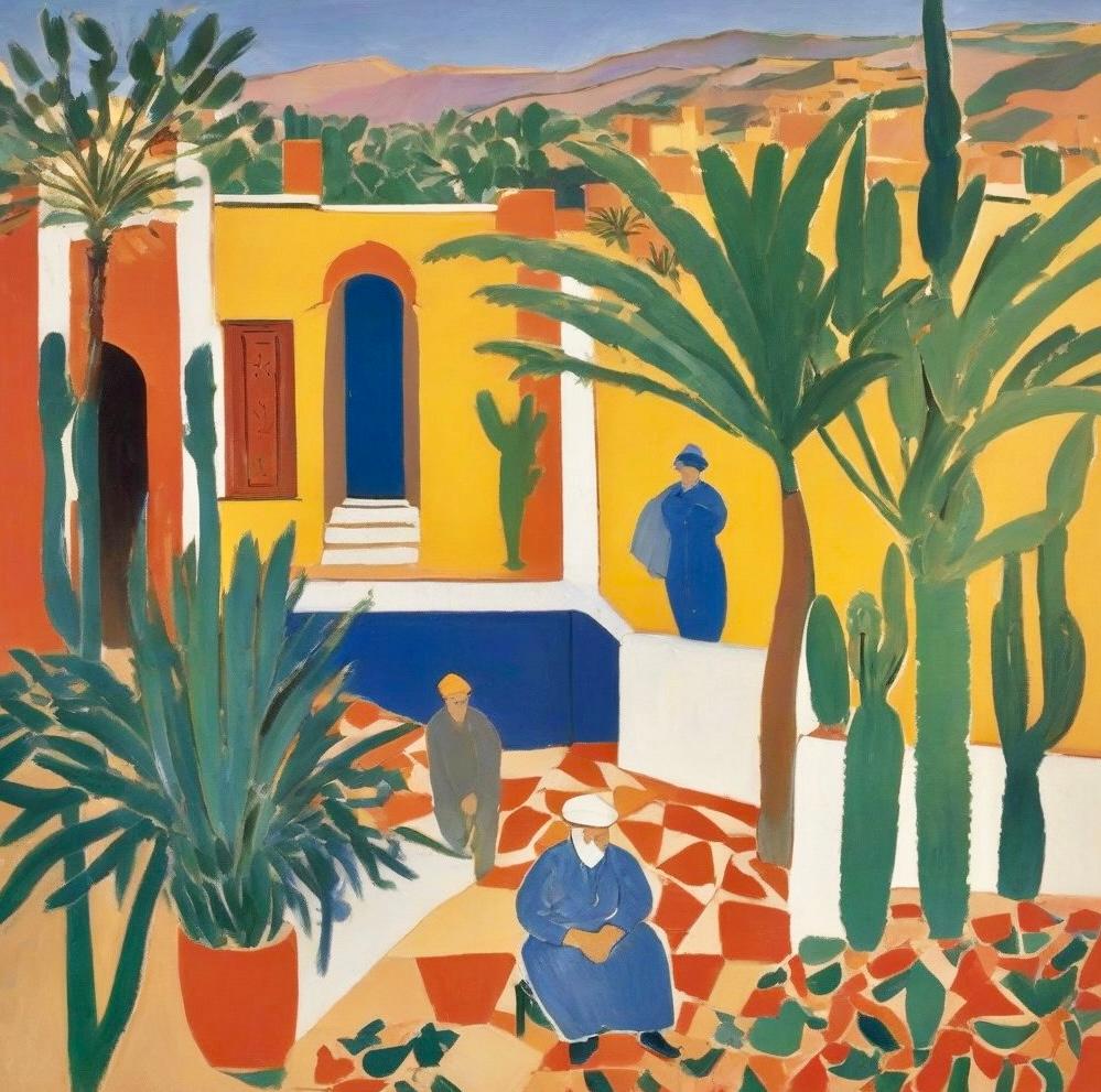 Nina Tsoriti Still-Life Print - Morocco , 70x70cm, print on canvas