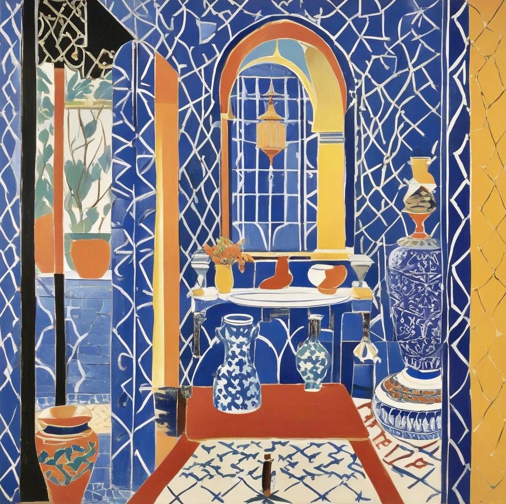 Still-Life Print Nina Tsoriti - Maroc, 70x70cm, impression sur toile