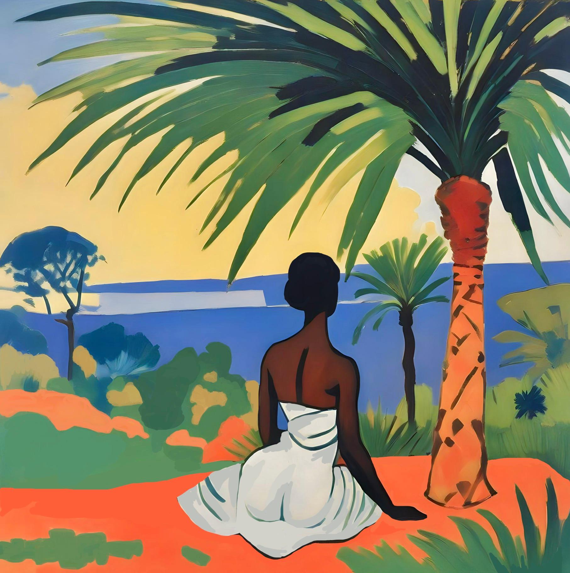 Savannah view, 70x70cm, print on canvas - Print by Nina Tsoriti