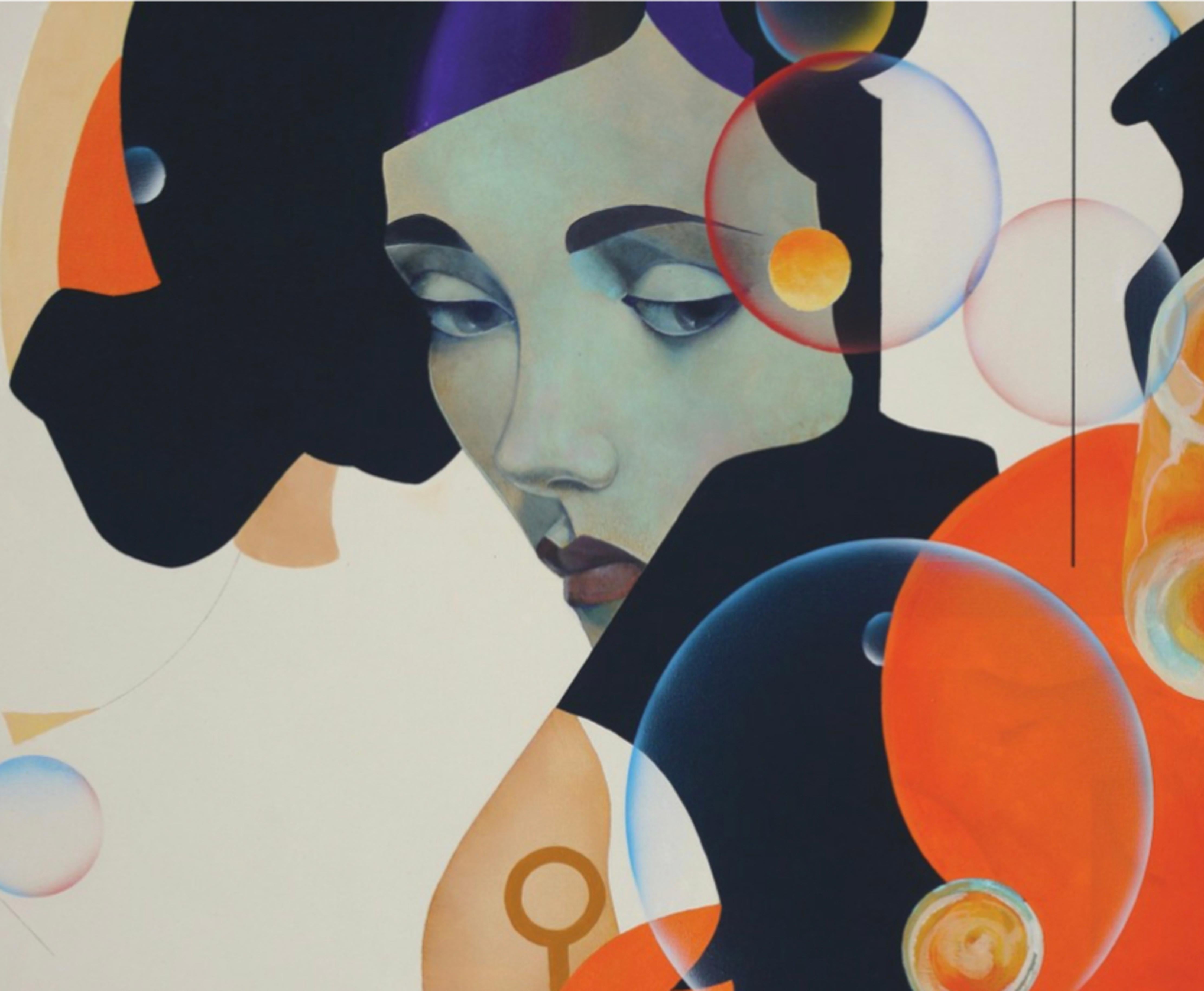 Stranger,  90x110cm - Painting by Olga Rikun