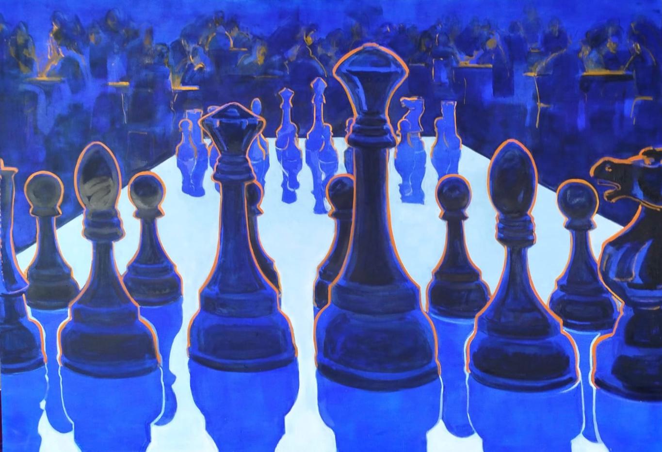 Battle, Canvas, oil, 110x160 cm - Painting by Svetlana Remizova
