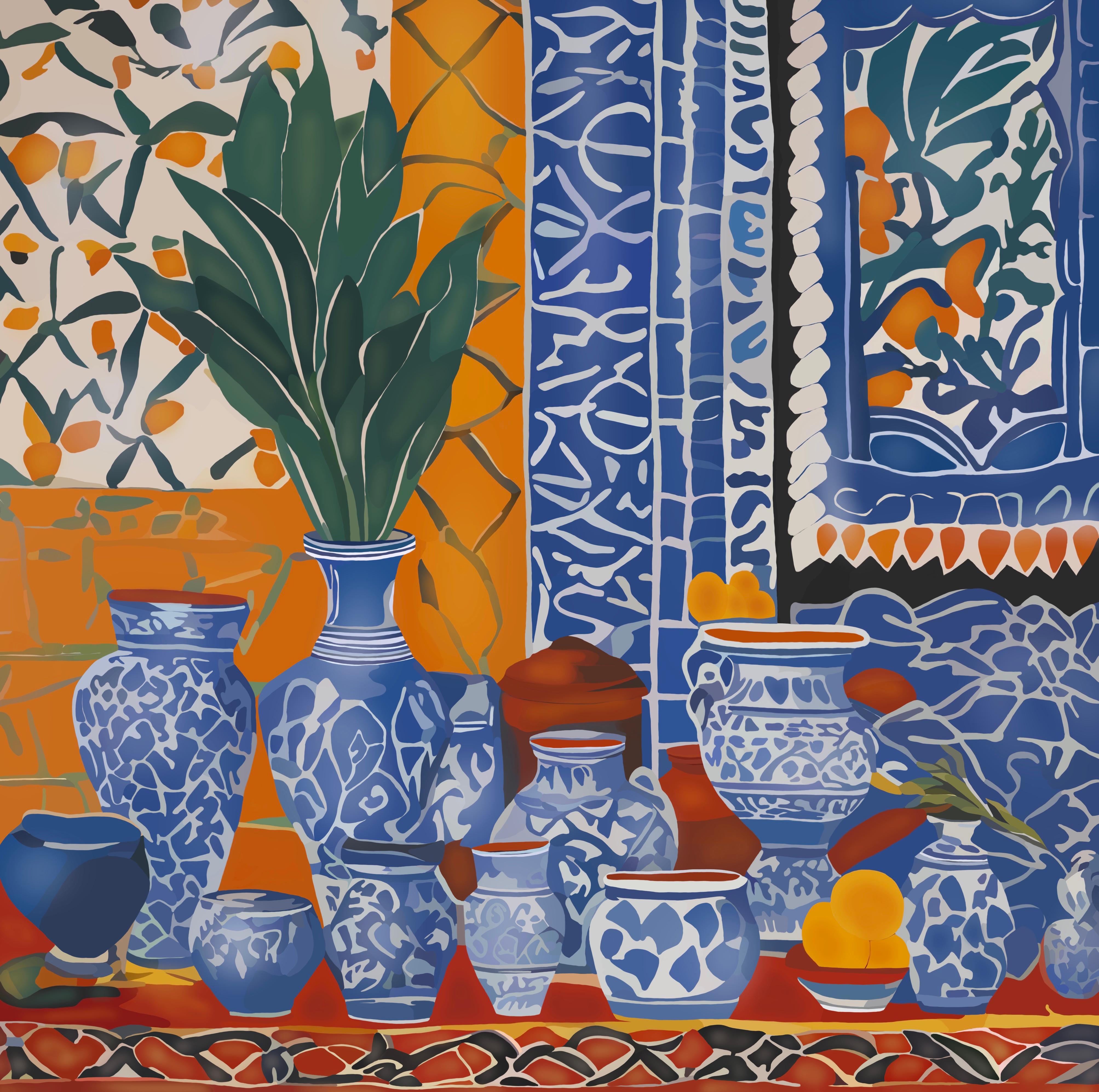 Nina Tsoriti Interior Print - Morocco , 70x70cm, print on canvas
