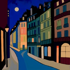 Paris , 80x80cm, print on canvas