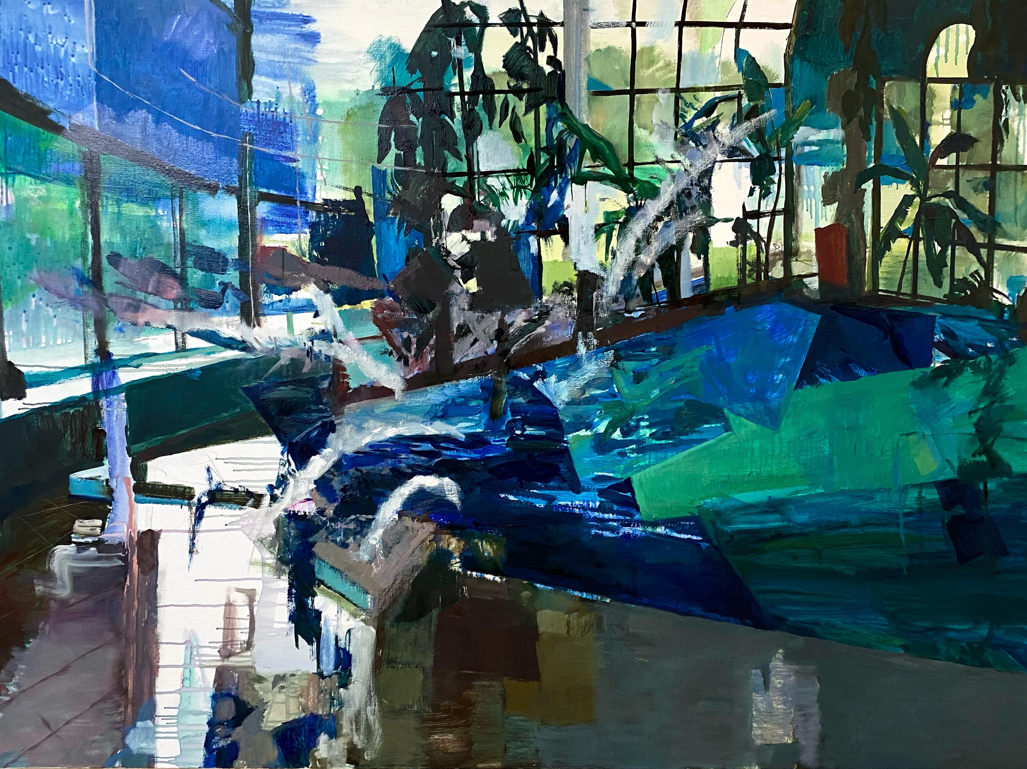 Splash, 120x160cm, oil/canvas - Painting by Veronica Fedortsova