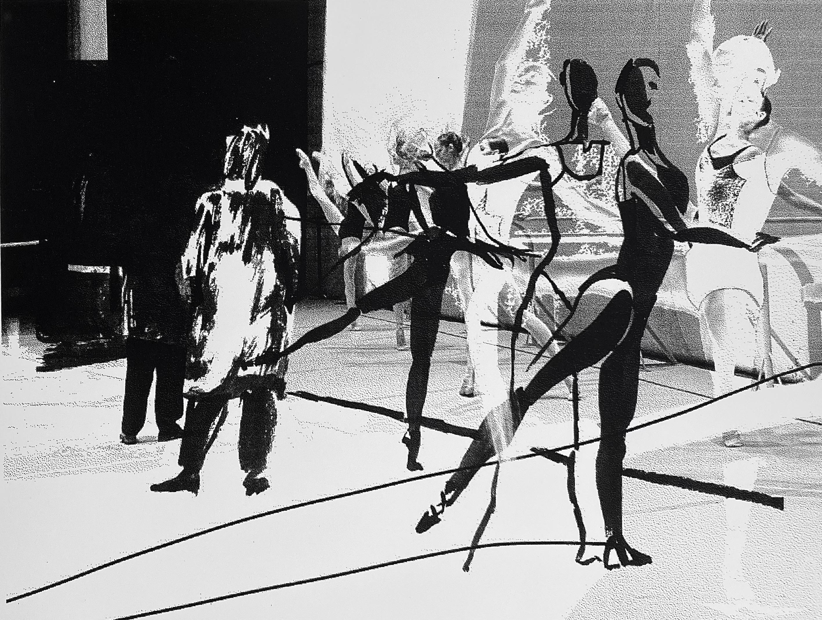 Blatt II aus der Serie Dancing Papier/Leinwand 50x70 2023 aus der Serie – Art von Veronica Fedortsova