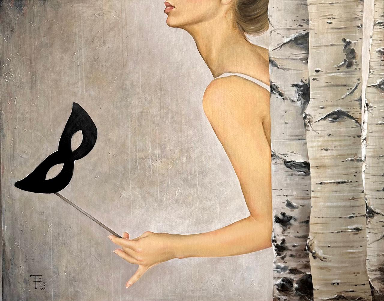 Tatyana Vafina Figurative Painting - Social  perception, 120 x 150 cm