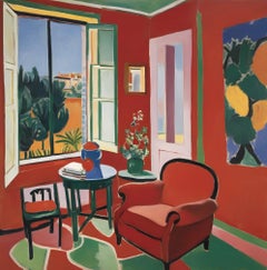 Red room , 70x70cm, print on canvas
