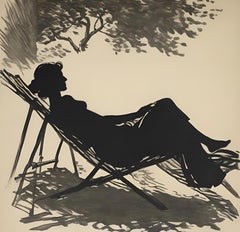 Mujer tumbada , 60x60, impresión sobre lienzo