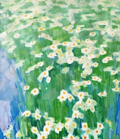 Daisies, toile, huile, 80 x70 cm