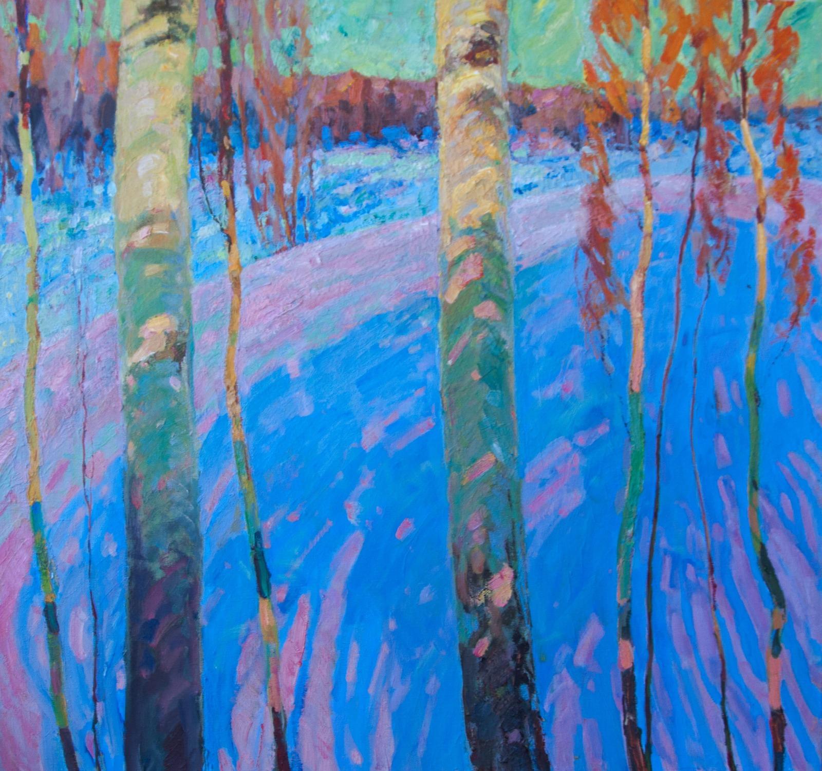 Frost and sun, Canvas, oil, 85x80 cm - Art by Svetlana Remizova
