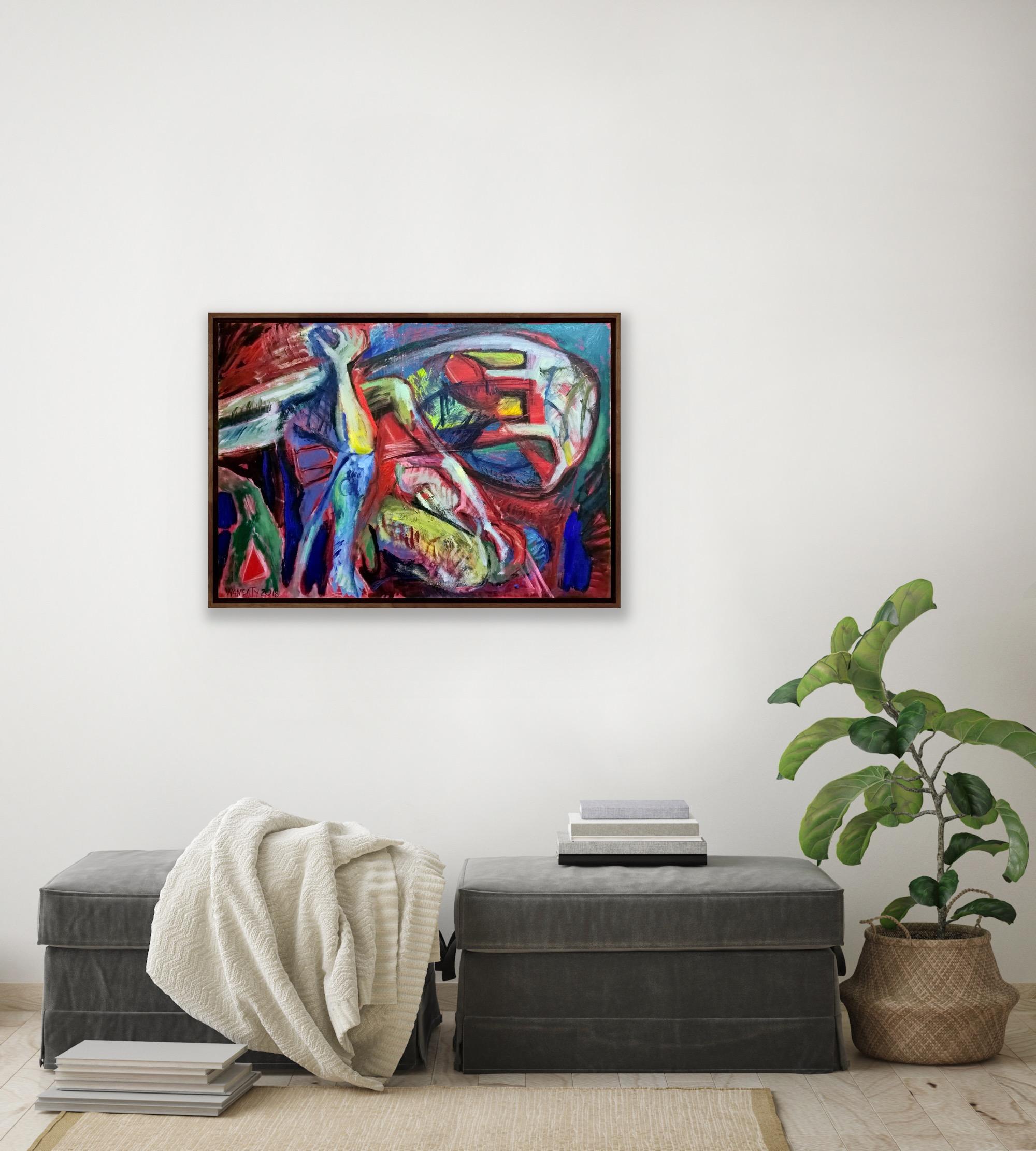 Dialogue, 70x100cm - Neo-Expressionist Painting by Tatiana Levchenko
