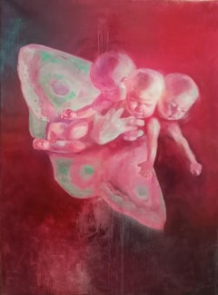 Three-headed moth, 80x110cm, oil/canvas