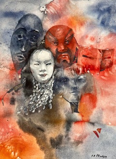 Avatar, 68×50cm, Watercolor, paper, collage