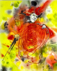 Yaga, 60 x 49 cm, Watercolor, paper, collage