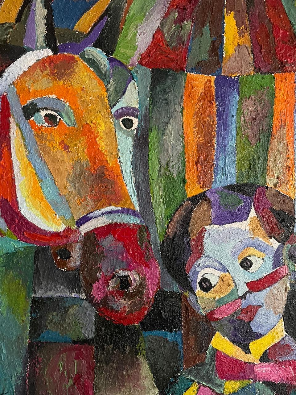 Magia delle corse dei cavalli, 100x200cm, Olio, Tela, Sabbia 3