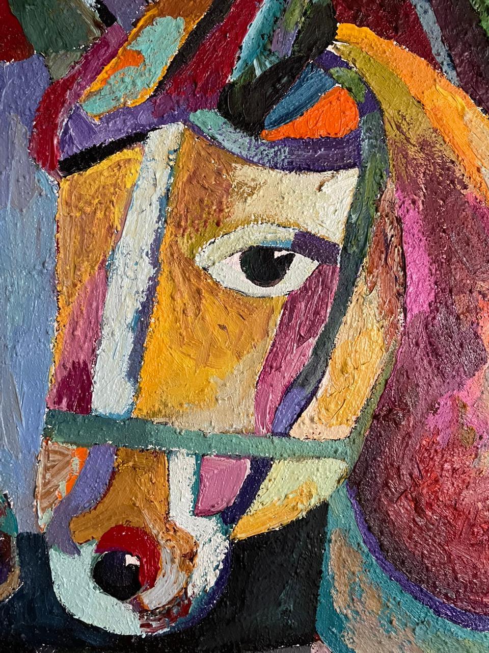 Magia delle corse dei cavalli, 100x200cm, Olio, Tela, Sabbia 5