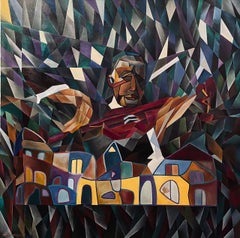 Klezmer cube, 120x120cm, Oil, Canvas