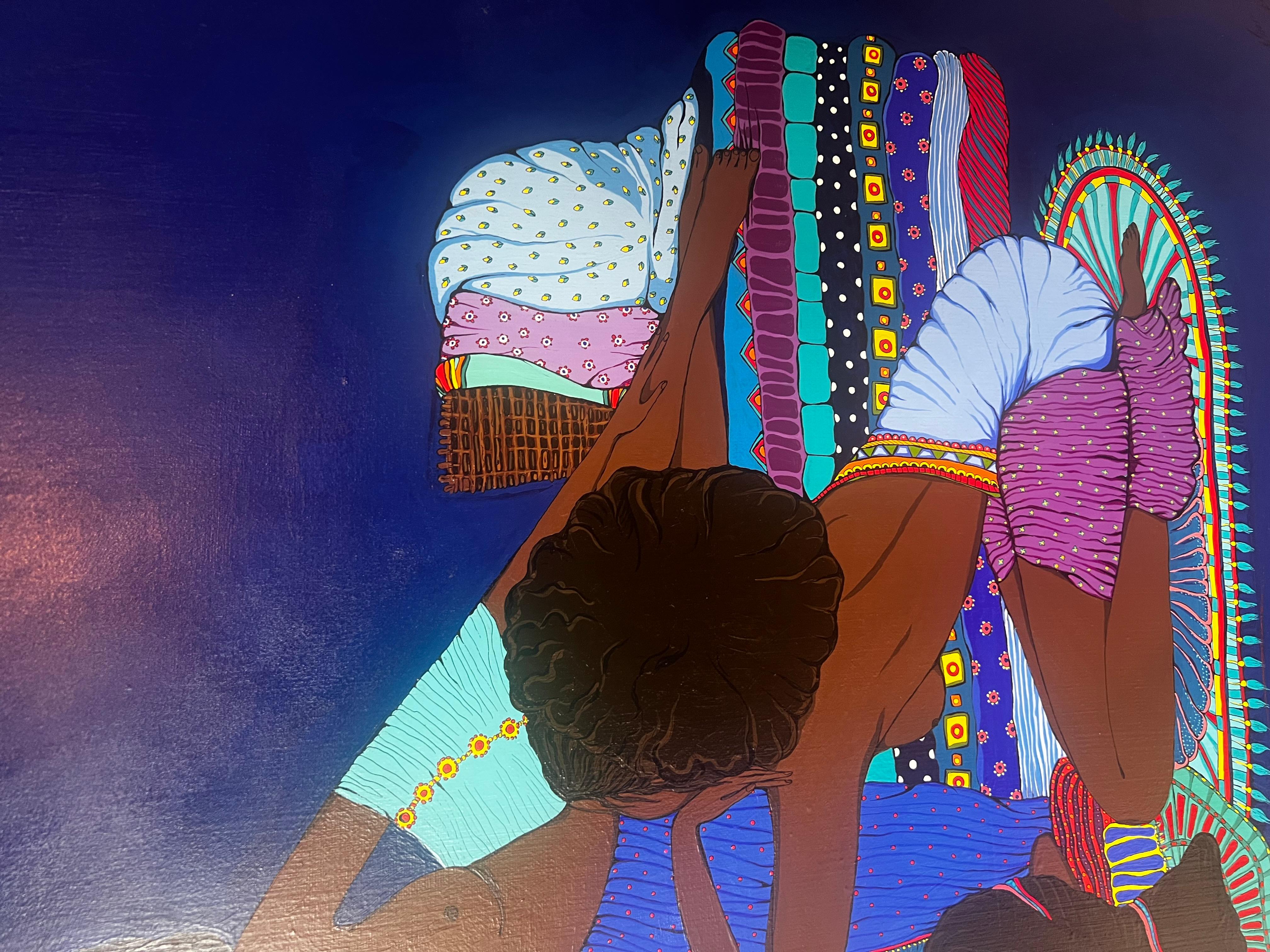 Moyo 80x100cm, tela/tempera in vendita 2