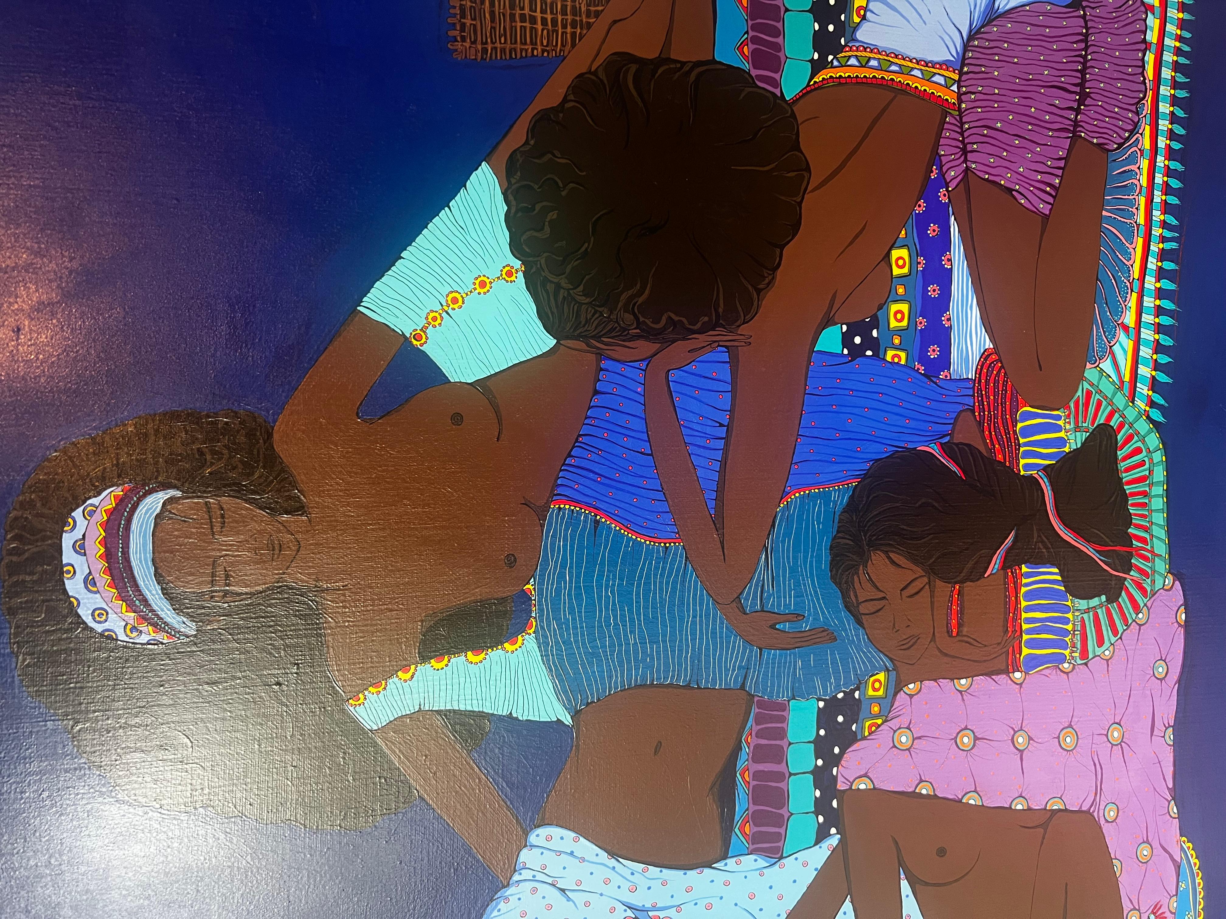Moyo 80x100cm, tela/tempera in vendita 3