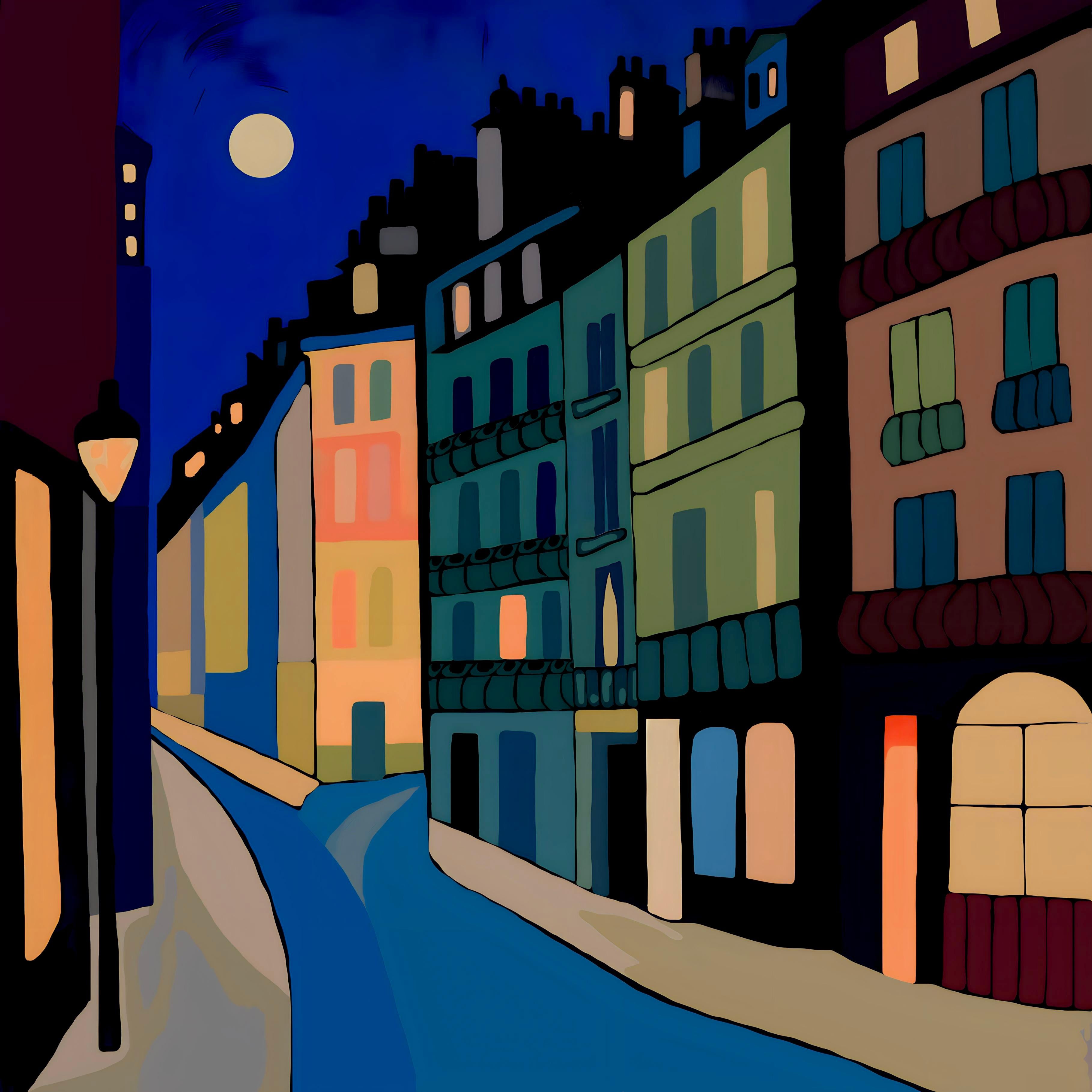 París, 70x70cm, impresión sobre lienzo.Edición 20 unid. - Print de Nina Tsoriti