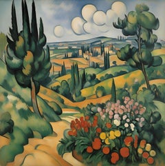 Chateau , 70x70cm, stampa su tela