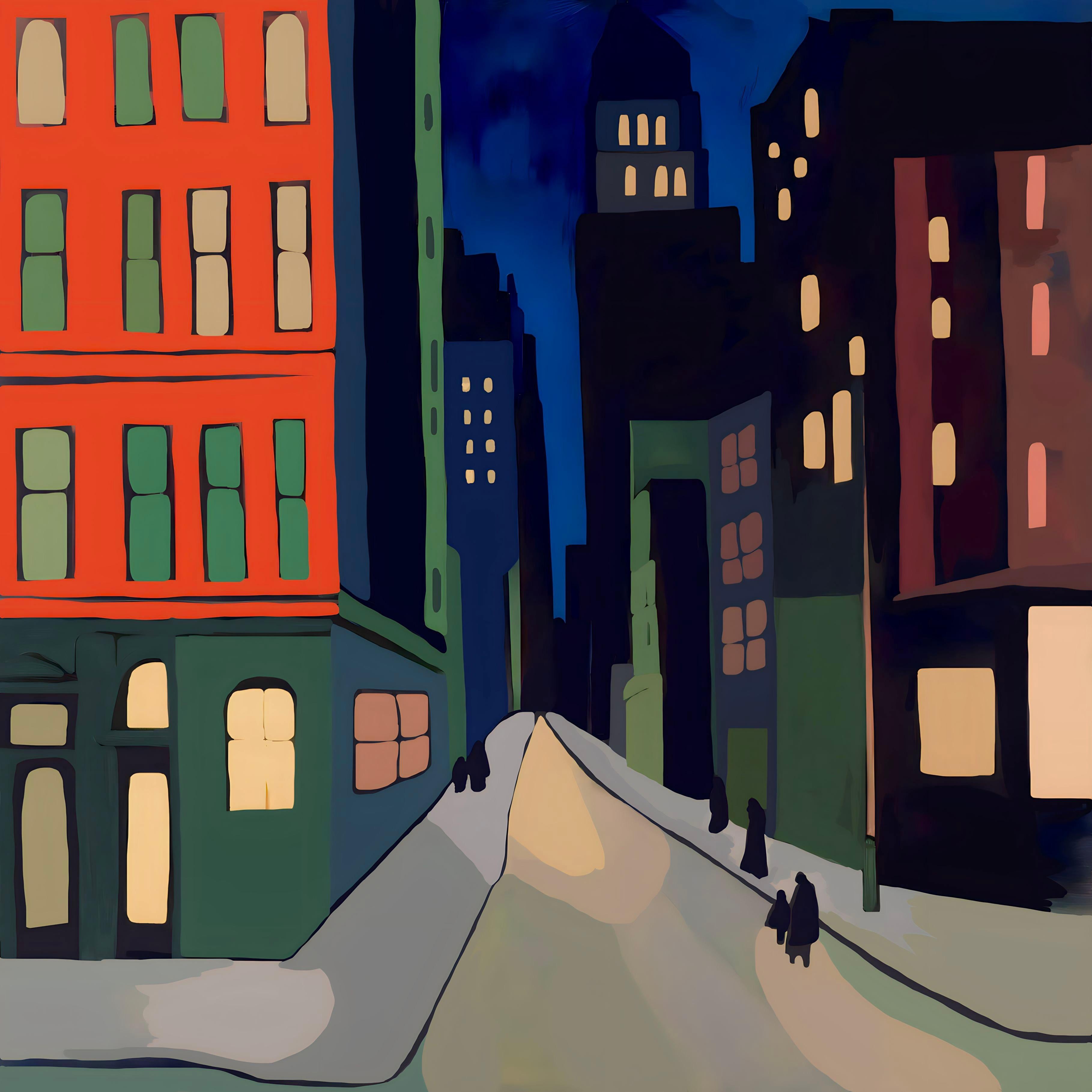 NY, 70x70cm, Druck auf Leinwand. Auflage 20 Teile. – Art von Nina Tsoriti