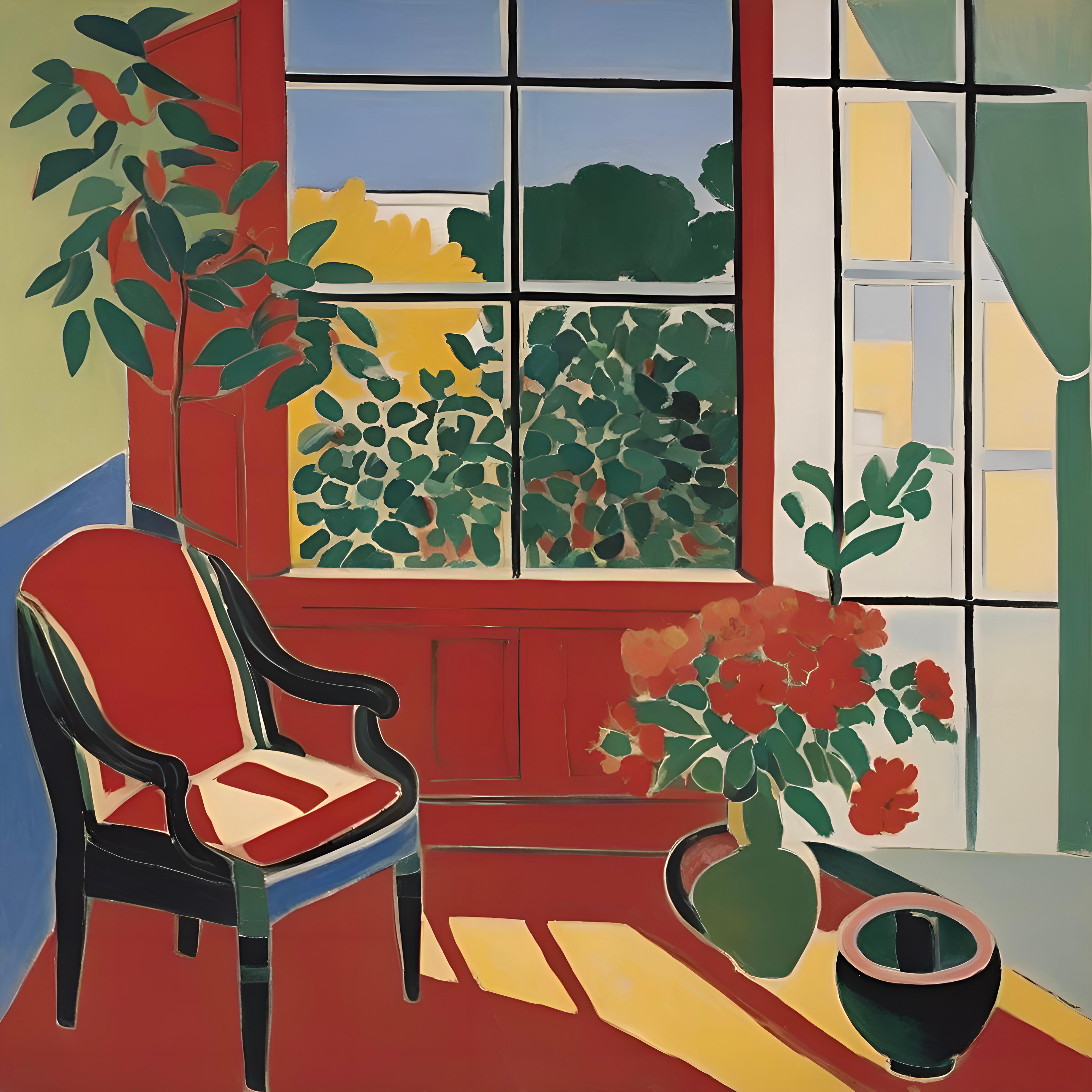 Still-Life Print di Nina Tsoriti - Sun in my room , 70x70cm, stampa su tela. Edizione 20 pezzi.