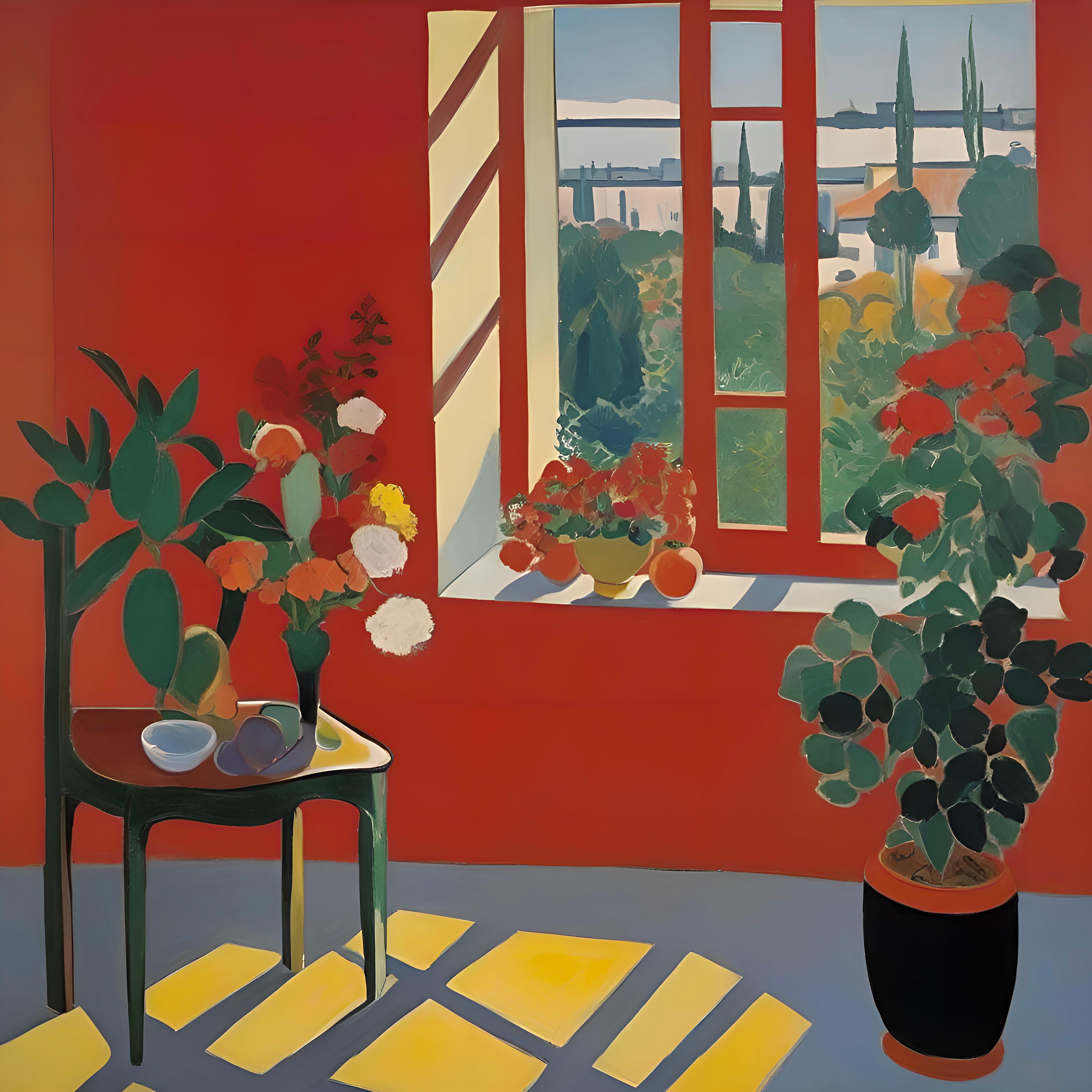 Sol en mi habitación , 70x70cm, impresión sobre lienzo.Edición 20 uds. - Art de Nina Tsoriti