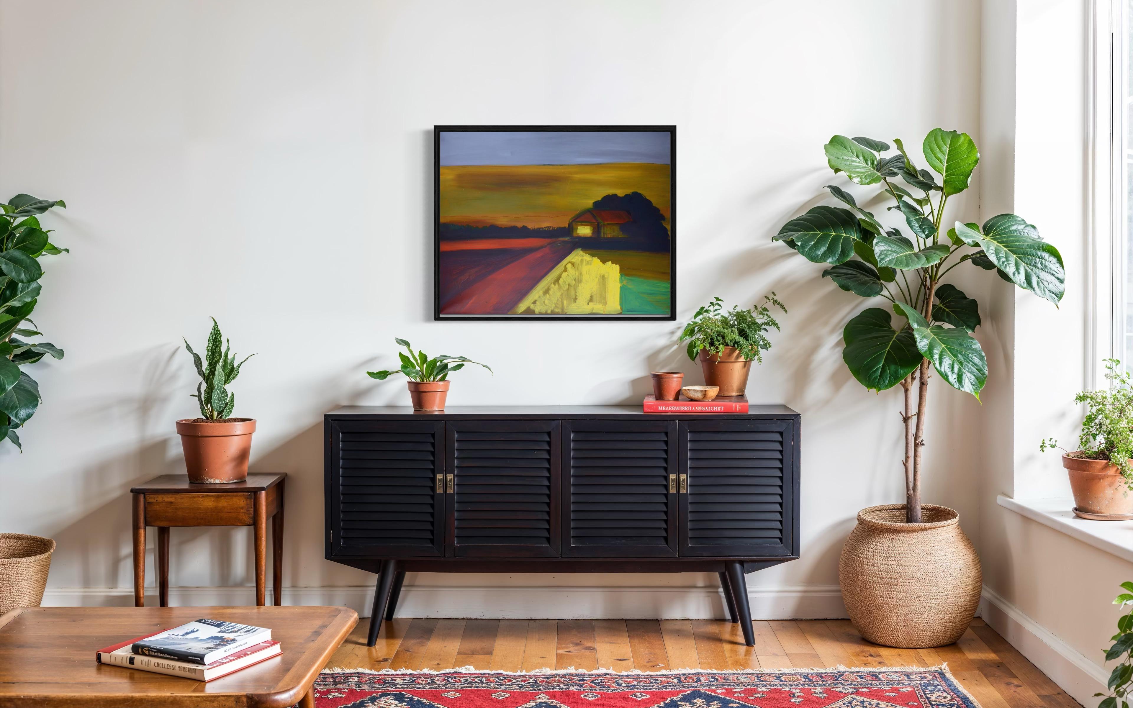 Aldea, 80x100 cm, óleo, lienzo en venta 4