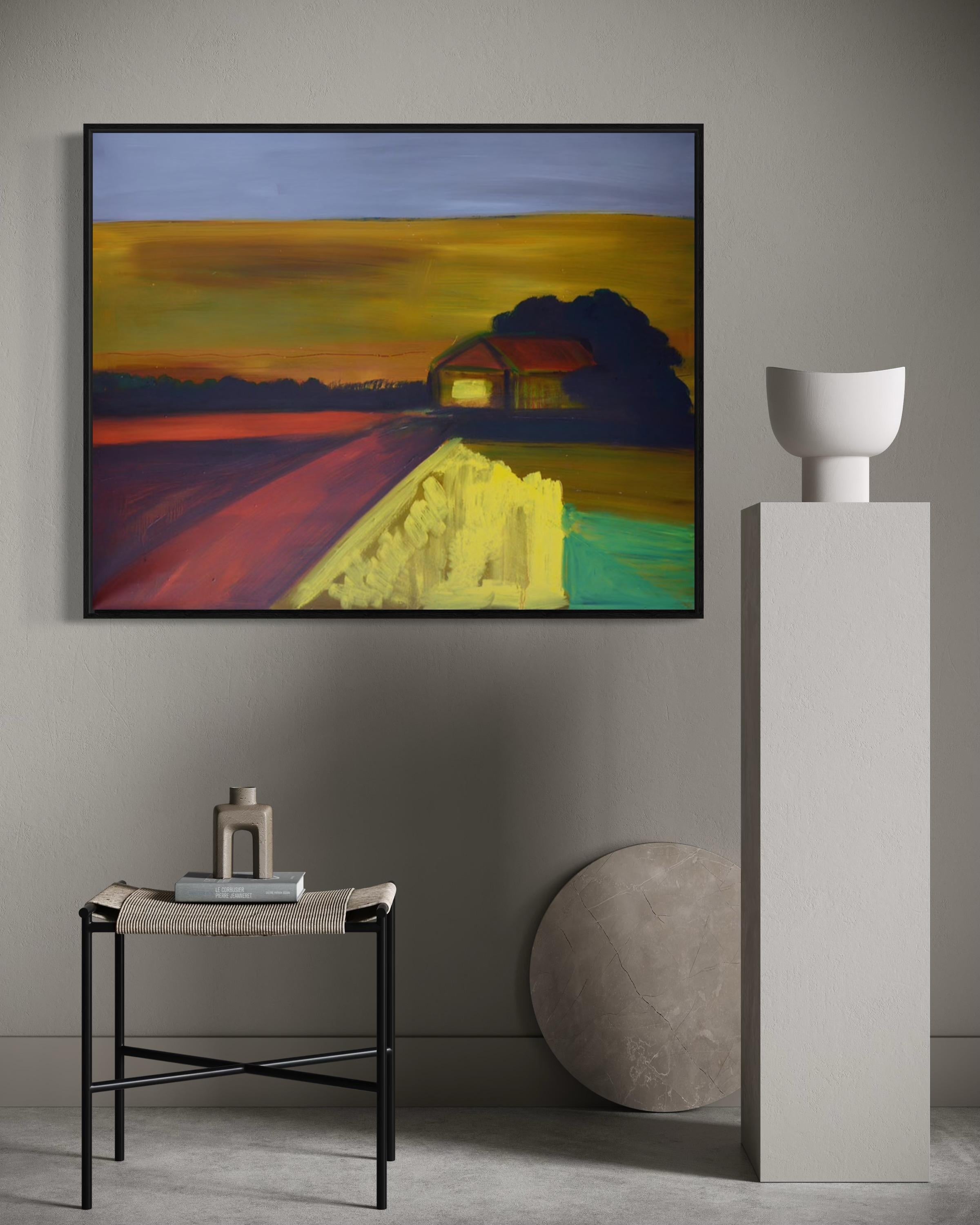 Aldea, 80x100 cm, óleo, lienzo en venta 5