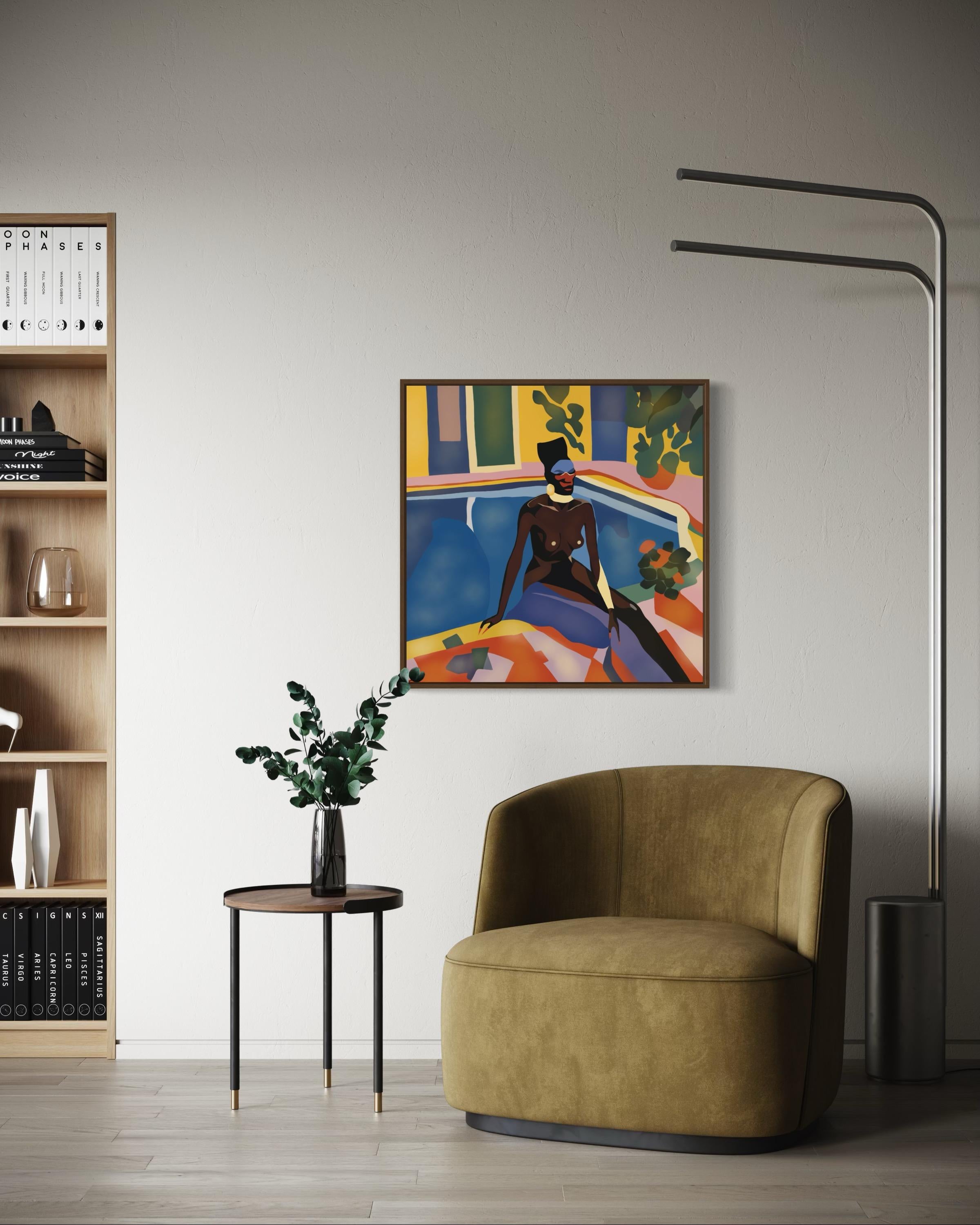 Grace Jones, 70x70cm, Druck auf Leinwand. Auflage 20 Teile. im Angebot 1