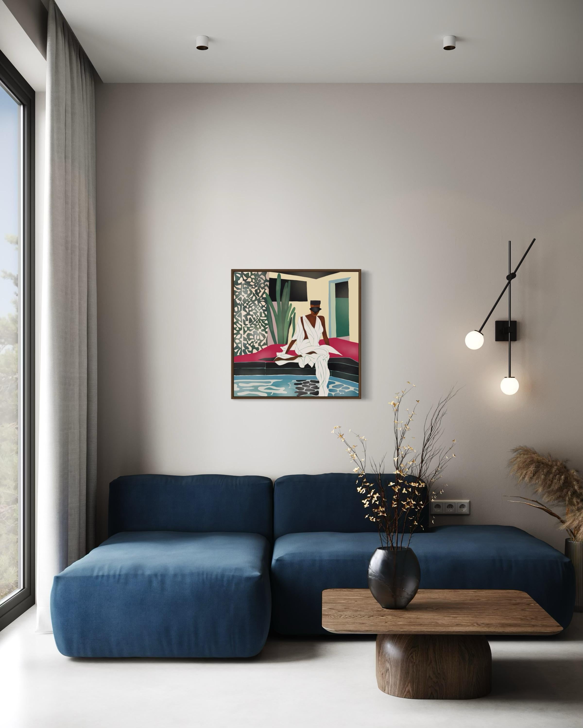 Grace Jones , 70x70cm, stampa su tela. Edizione 20 pezzi. - Print Pop Art di Nina Tsoriti