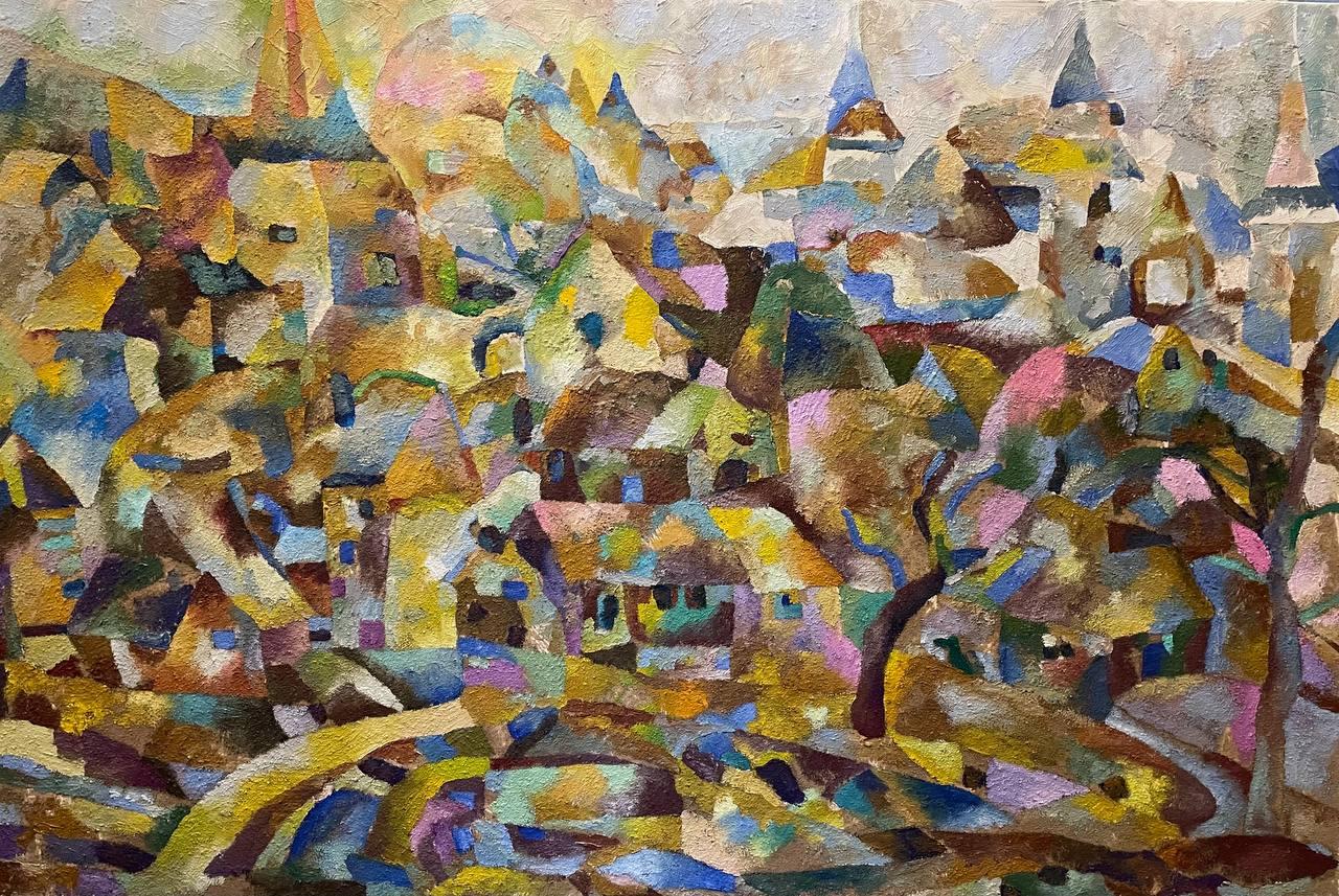 Ottobre, 100x150 cm, Olio, tela, sabbia - Art di Tanya Brodskaya