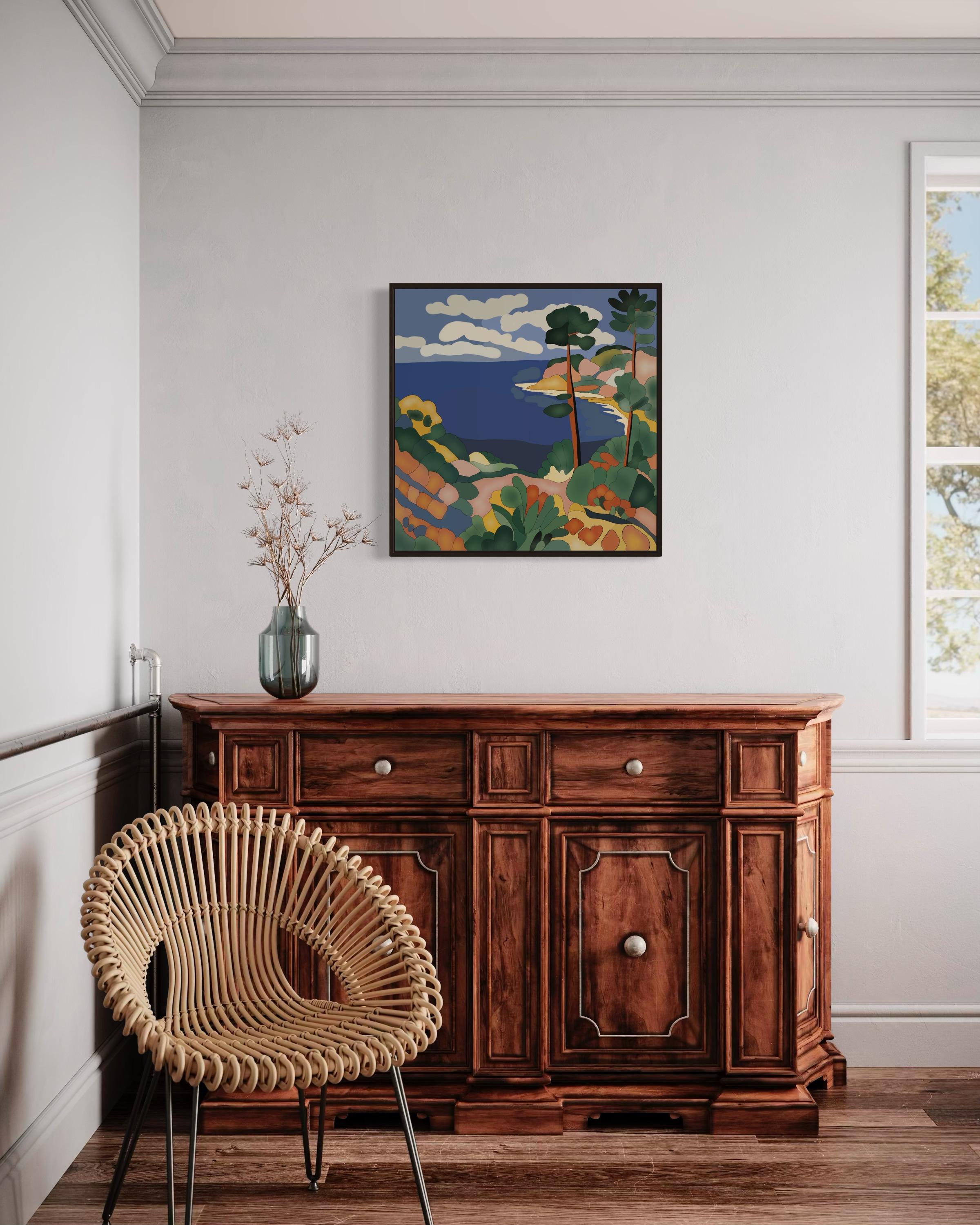 Seascape , 70x70cm, Druck auf Leinwand. Auflage 20 Teile. im Angebot 2