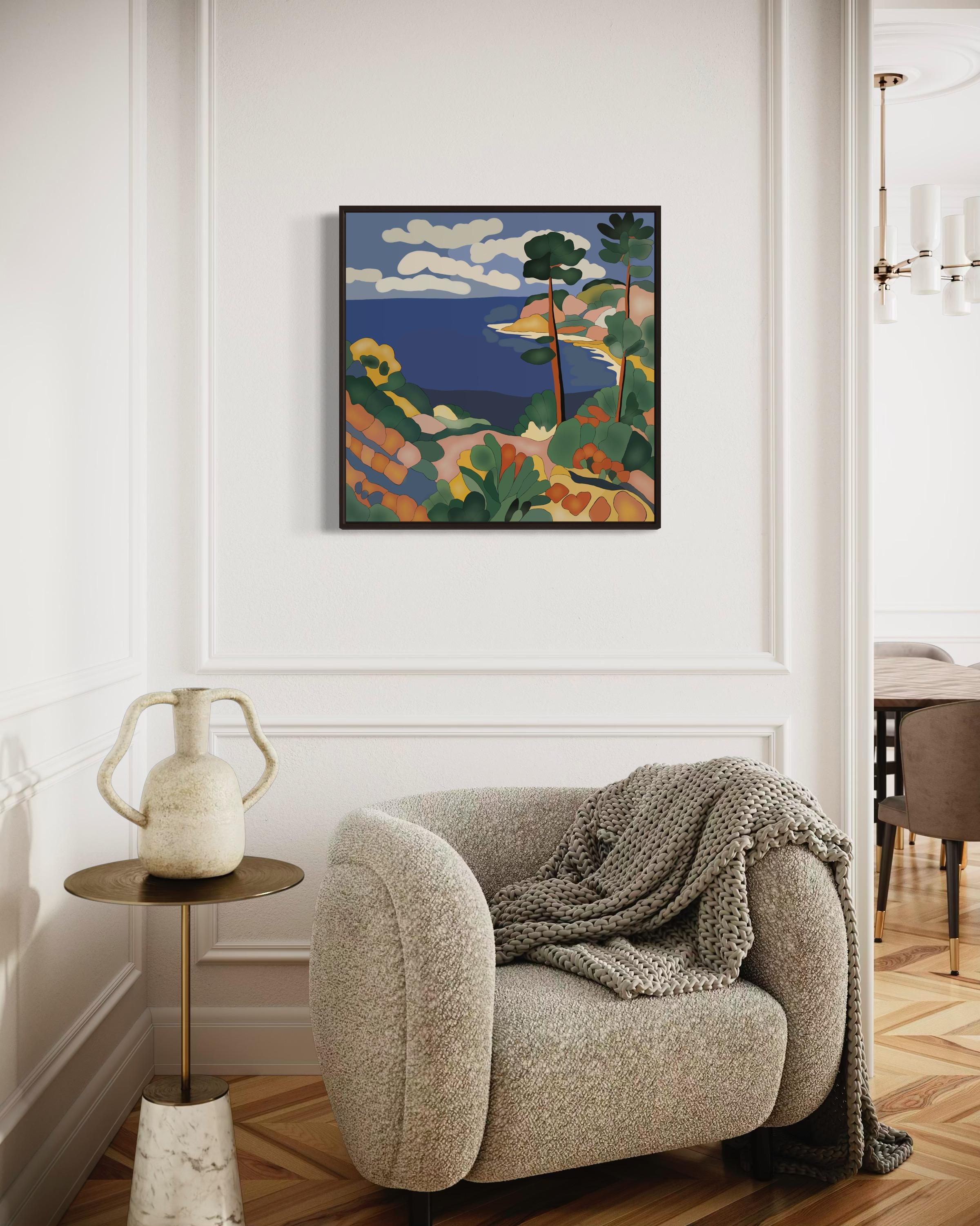 Seascape , 70x70cm, Druck auf Leinwand. Auflage 20 Teile. im Angebot 3