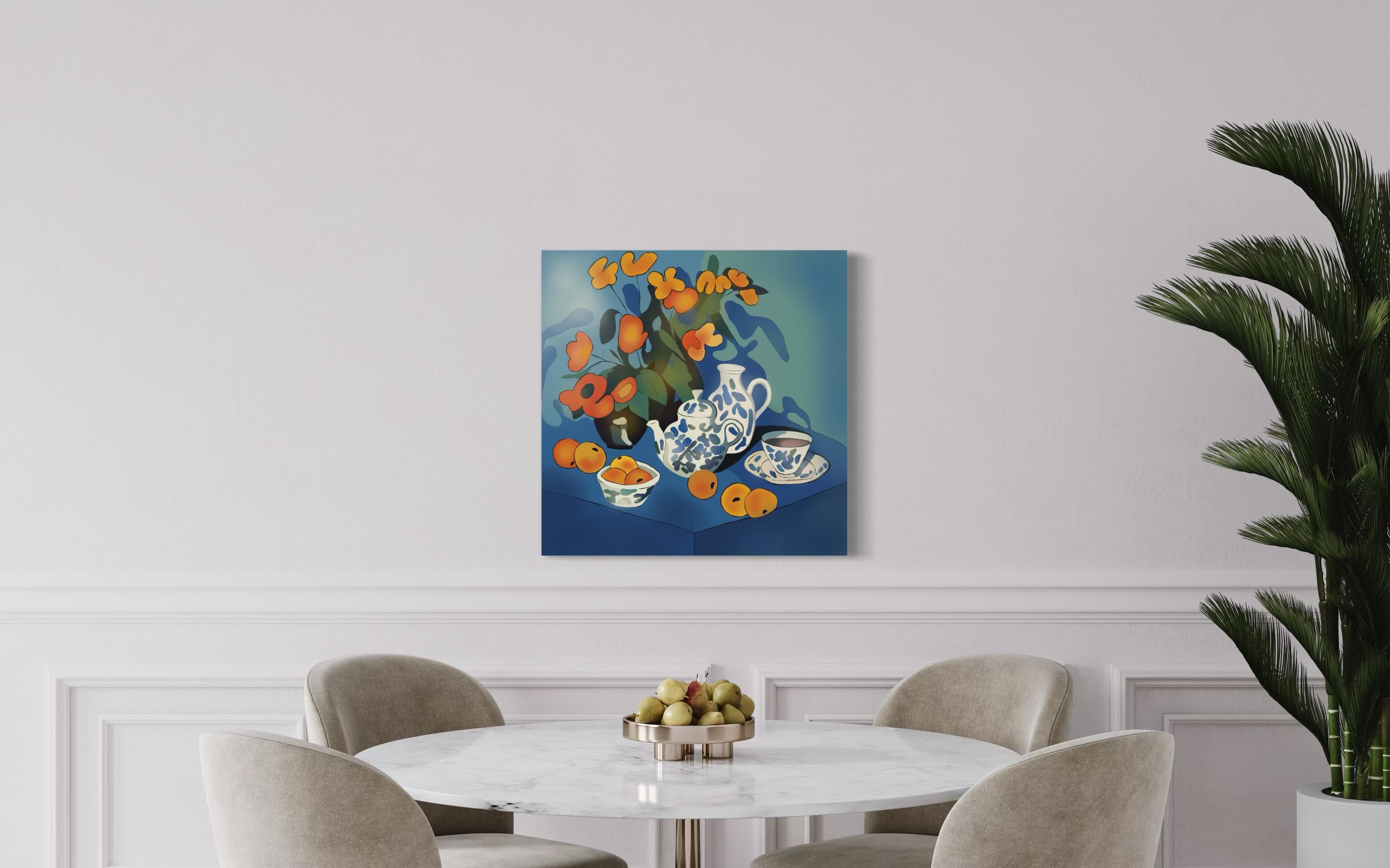 Bodegón azul , 70x70cm, impresión sobre lienzo.Edición 20 uds. en venta 3