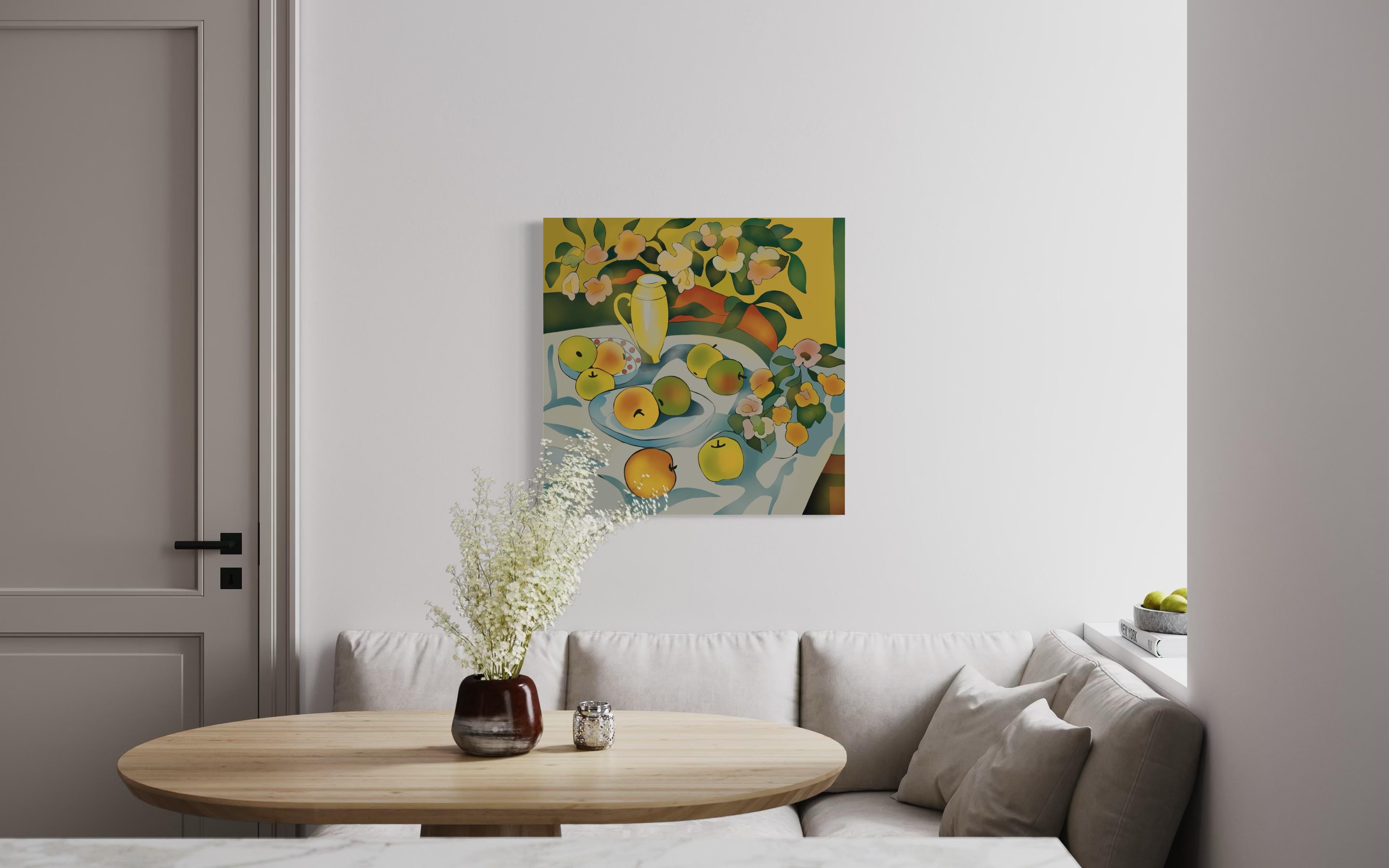 Natura morta, 70x70cm, stampa su tela. Edizione 20 pezzi. - Print Pop Art di Nina Tsoriti