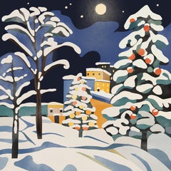 Noche de Navidad , 70x70cm, impresión sobre lienzo.Edición 20 uds.