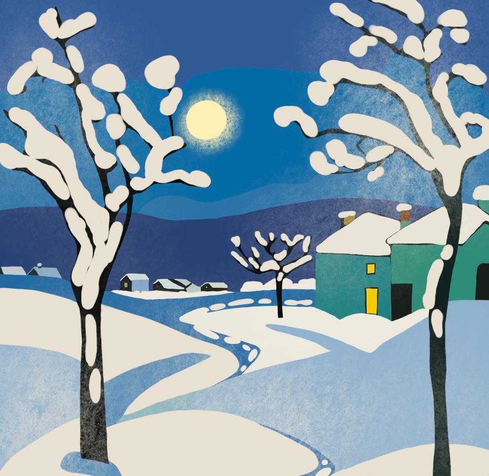 Noche de Navidad , 70x70cm, impresión sobre lienzo.Edición 20 uds. - Art de Nina Tsoriti