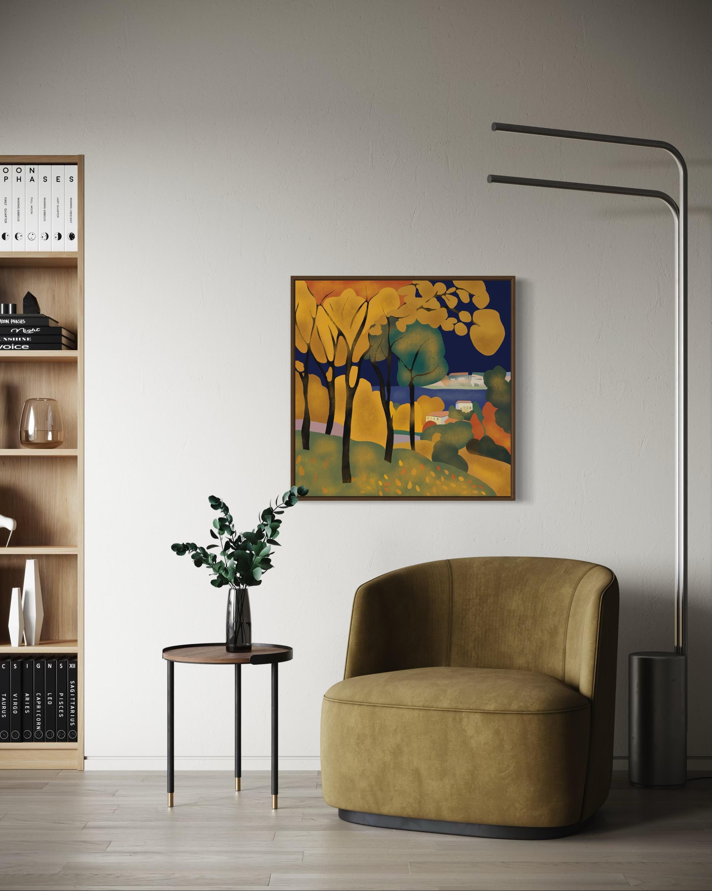 Otoño dorado , 70x70cm, impresión sobre lienzo.Edición 20 uds. en venta 2