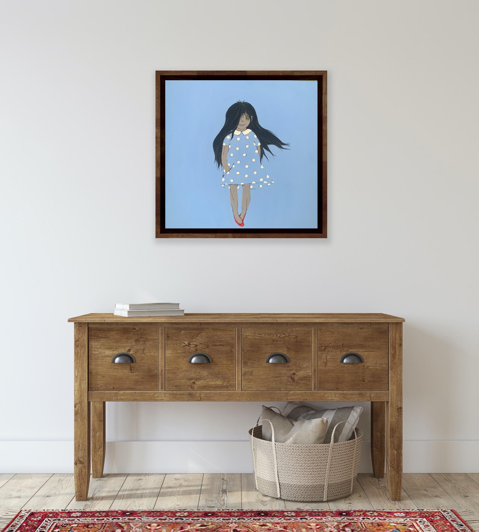 Fille zombie et chaussures rouges
40x40.Tempera/canvas