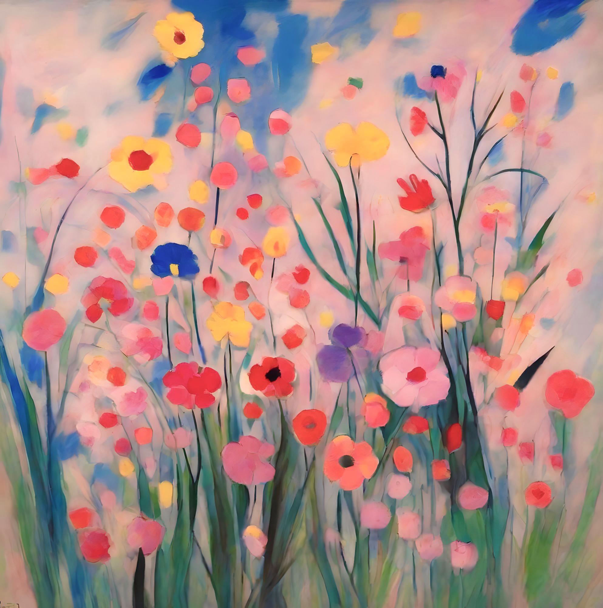 Paisaje , 60x60cm, impresión sobre lienzo.Edición 20 uds. - Print de Nina Tsoriti