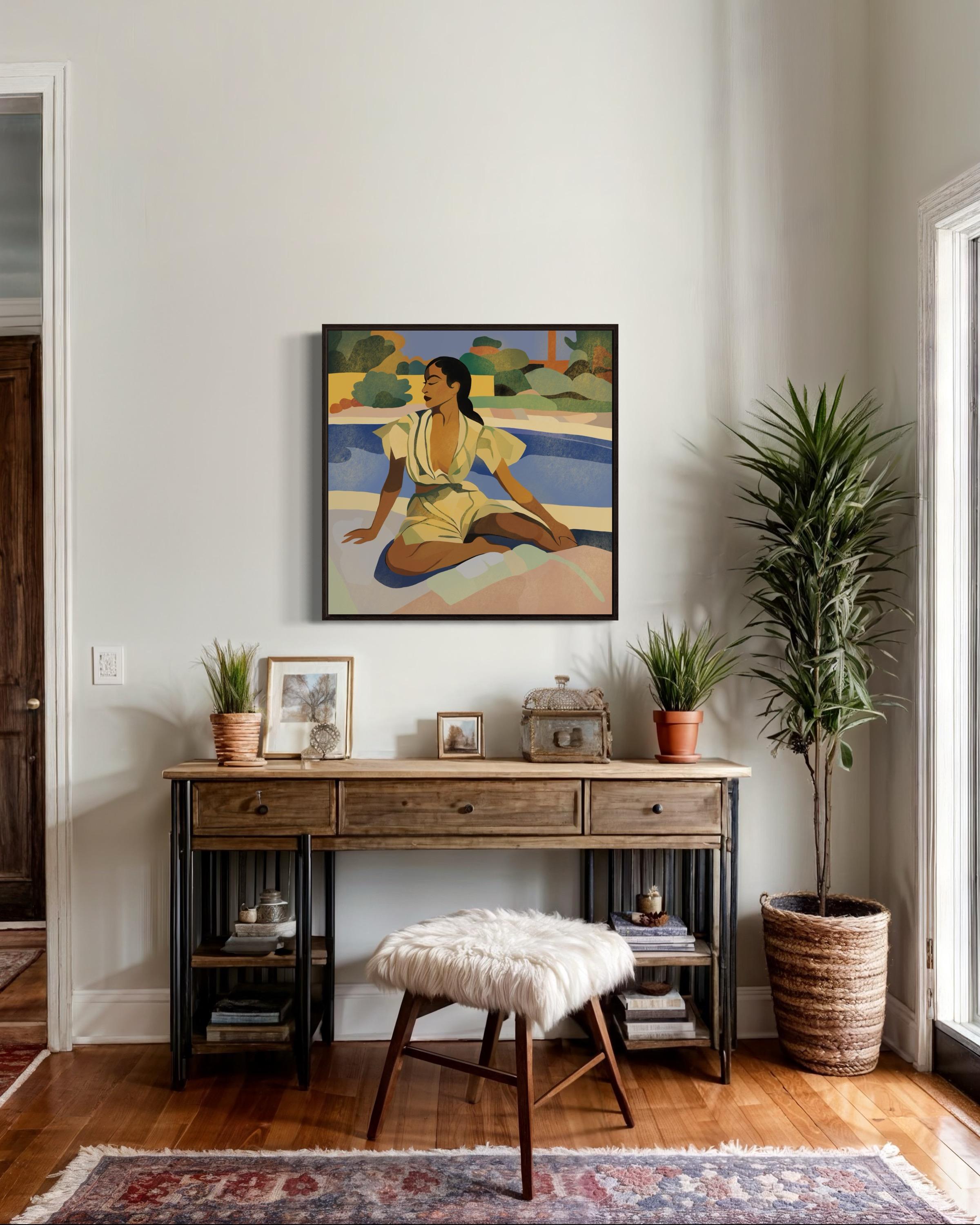 Tempo d'estate , 70x70cm, stampa su tela. Edizione 20 pezzi. - Art Pop Art di Nina Tsoriti